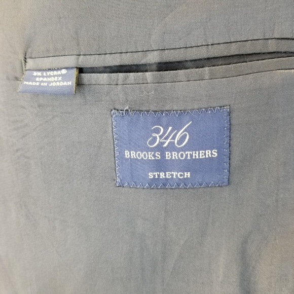 Brooks Brothers 346 Mens 45L Wool Blend Navy Blue - Picture 7 of 8